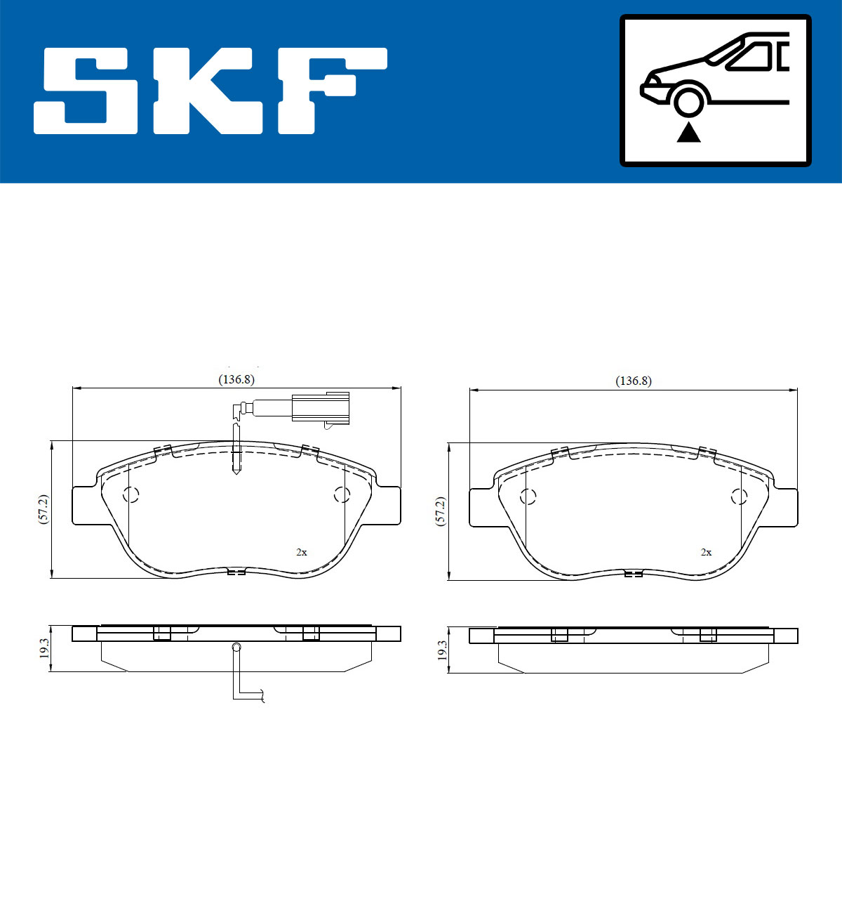 Placute frana SKF VKBP80766E